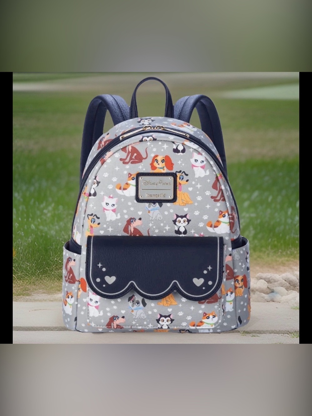 New DISNEY PARKS Exclusive Loungefly Pets Backpack Cats & Dogs Pluto Figaro Lady